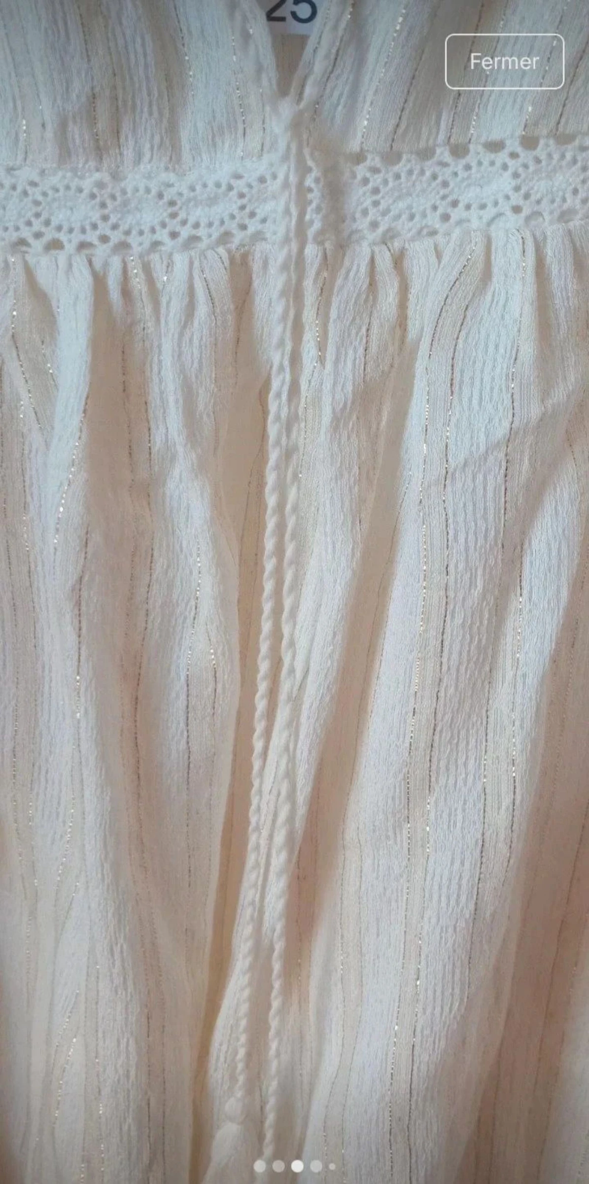Blusa creme dourado •Bohème chic •Nova com etiqueta•T S – photo 7